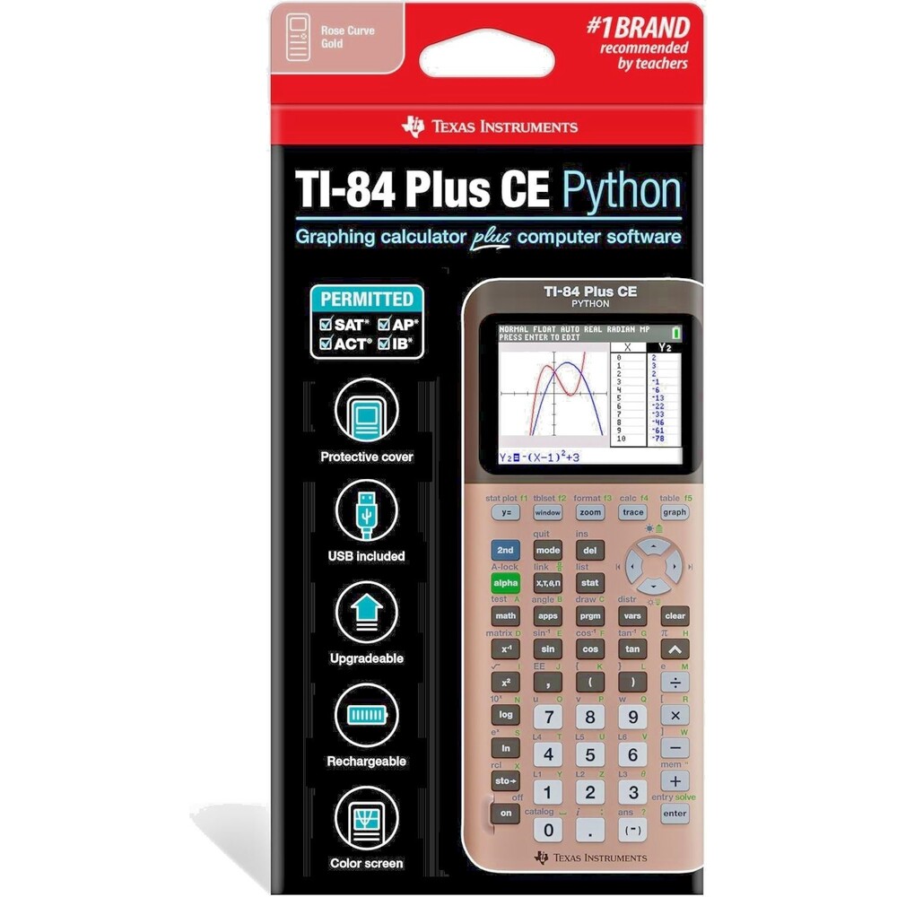 Texas Instruments TI‑84 Plus CE Python Graphing Calculator – Rose Curve Gold